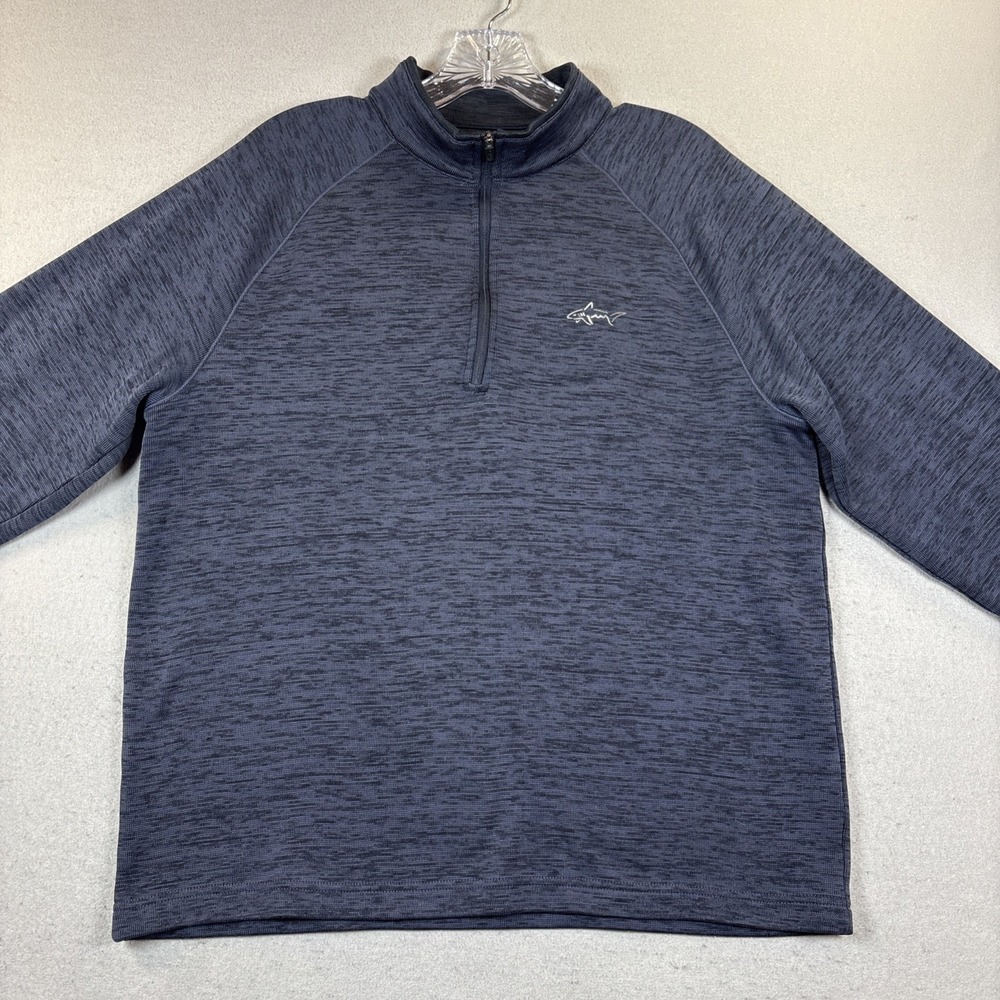 Greg Norman Pullover Mens Medium Blue Dry Performance Stretch 1/4 Zip Golf